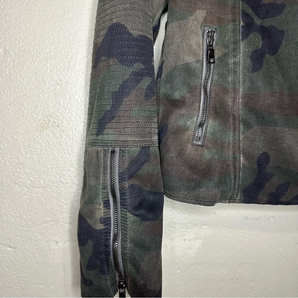 Anthropologie Marrakech Marni Scuba Suede Jacket in Camo Size M - Picture 3 of 8